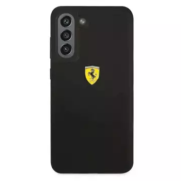 Pevné pouzdro Ferrari pro Samsung Galaxy S21 FE černo/černý silikon