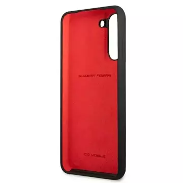 Pevné pouzdro Ferrari pro Samsung Galaxy S21 FE černo/černý silikon