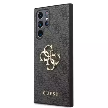 Pevný obal Etui Guess GUHCS22L4GMGGR S908 do Galaxy S22 Ultra 4G velké kovové logo