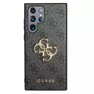 Pevný obal Etui Guess GUHCS22L4GMGGR S908 do Galaxy S22 Ultra 4G velké kovové logo