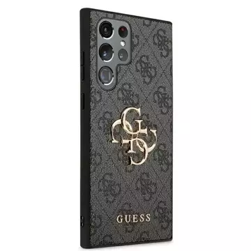 Pevný obal Etui Guess GUHCS22L4GMGGR S908 do Galaxy S22 Ultra 4G velké kovové logo