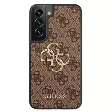 Pevný obal Etui Guess GUHCS22S4GMGBR S901 do Galaxy S22 4G velké kovové logo