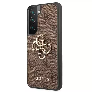 Pevný obal Etui Guess GUHCS22S4GMGBR S901 do Galaxy S22 4G velké kovové logo