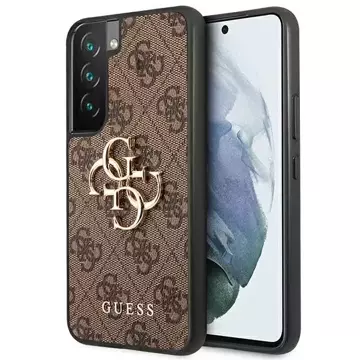 Pevný obal Etui Guess GUHCS22S4GMGBR S901 do Galaxy S22 4G velké kovové logo