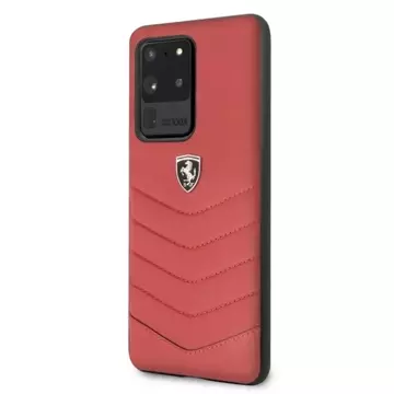 Pevný obal Ferrari pro Samsung Galaxy S20 Ultra červený/červený Heritage