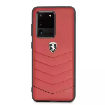 Pevný obal Ferrari pro Samsung Galaxy S20 Ultra červený/červený Heritage