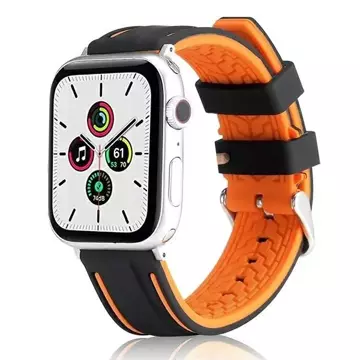 Pevný silikonový řemínek na chytré hodinky Beline pro Apple Watch 38/40/41 mm oranžový/černý oranžový/černý