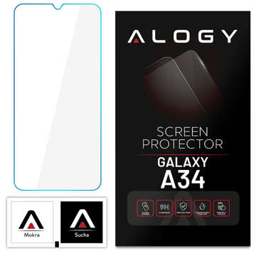 Ploché tvrzené sklo 9H Alogy Screen Protector PRO ochranná fólie na displej Samsung Galaxy A34 5G