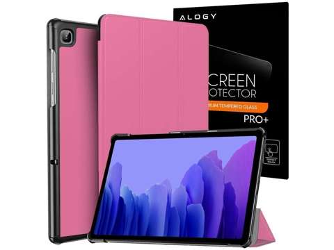 Pouzdro Alogy Book Cover Case pro Samsung Galaxy Tab A7 10.4 T500 / T505 růžové sklo Alogy Glass