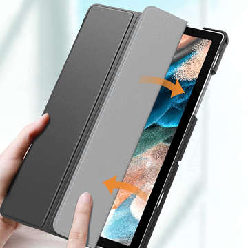 Pouzdro Alogy Book Cover Case pro Samsung Galaxy Tab A8 2021 SM-X200 / SM-X205 šedé foliové stylusové pero