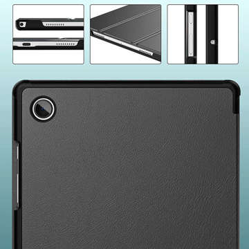 Pouzdro Alogy Book Cover Case pro Samsung Galaxy Tab A8 2021 SM-X200 / SM-X205 šedé foliové stylusové pero