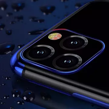 Pouzdro Clear Color iPhone 13 mini modrý gelový kryt s kovovým rámečkem