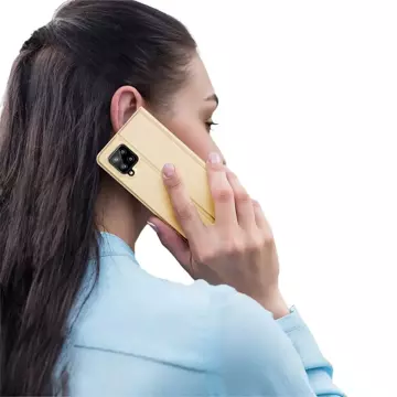Pouzdro DUX DUCIS Skin Pro s flipovým krytem pro Samsung Galaxy A42 5G gold