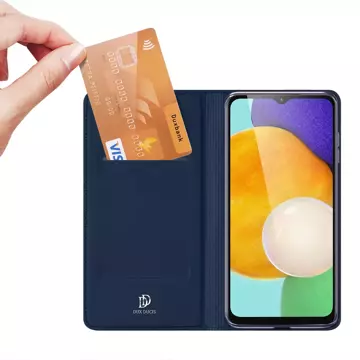 Pouzdro Dux Ducis Skin Pro pro Samsung Galaxy A14 5G flip cover card stojánek na peněženku modrý