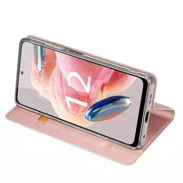 Pouzdro Dux Ducis Skin Pro pro Xiaomi Redmi Note 12 Flip Card Wallet Stand Pink