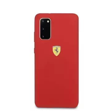 Pouzdro Ferrari Hardcase pro Samsung Galaxy S20 červené/červené silikonové pouzdro