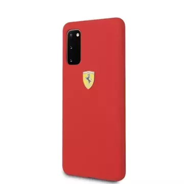 Pouzdro Ferrari Hardcase pro Samsung Galaxy S20 červené/červené silikonové pouzdro