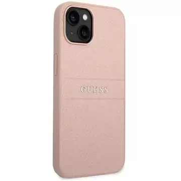 Pouzdro Guess GUHCP14MPSASBPI pro Apple iPhone 14 Plus 6,7" růžový/růžový Saffiano Strap