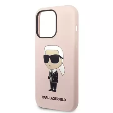 Pouzdro Karl Lagerfeld KLHMP14LSNIKBCP pro iPhone 14 Pro 6,1" pevné silikonové pouzdro Iconic Magsafe