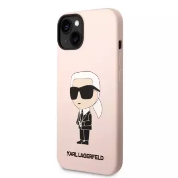 Pouzdro Karl Lagerfeld KLHMP14SSNIKBCP pro iPhone 14 6,1" pevné silikonové pouzdro Iconic Magsafe