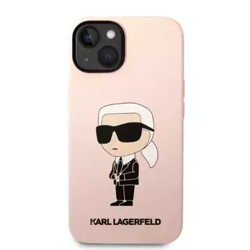 Pouzdro Karl Lagerfeld KLHMP14SSNIKBCP pro iPhone 14 6,1" pevné silikonové pouzdro Iconic Magsafe