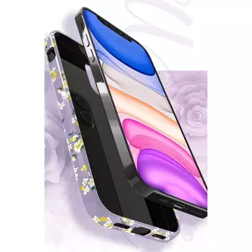 Pouzdro Kingxbar Blossom zdobené originálními krystaly Swarovski iPhone 12 mini multicolor (Lily)