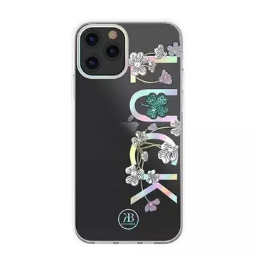 Pouzdro Kingxbar Lucky Series zdobené originálními krystaly Swarovski iPhone 12 mini transparentní (Luck)