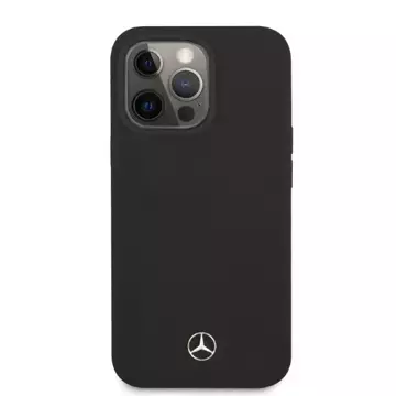 Pouzdro Mercedes MEHMP13LSILBK pro iPhone 13 Pro / 13 6,1" černo/černý pevný obal Silikonový Magsafe