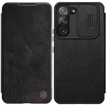 Pouzdro Nillkin Qin Leather Pro Case pro Samsung Galaxy S22 Ochranné pouzdro na fotoaparát Flip Cover Black