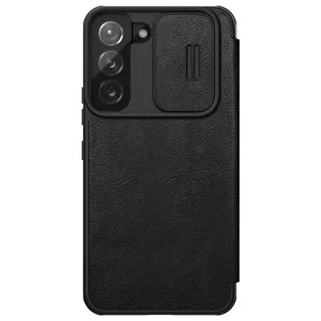 Pouzdro Nillkin Qin Leather Pro Case pro Samsung Galaxy S22 Ochranné pouzdro na fotoaparát Flip Cover Black