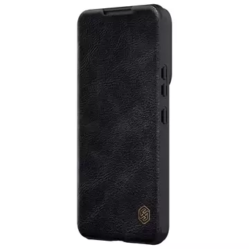 Pouzdro Nillkin Qin Leather Pro Case pro Samsung Galaxy S22 Ochranné pouzdro na fotoaparát Flip Cover Black