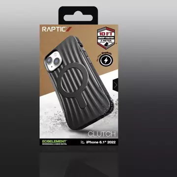 Pouzdro Raptic Clutch Built Case na iPhone 14 se zadním krytem MagSafe černé