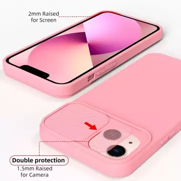 Pouzdro SLIDE pro Apple iPhone 15 Pro, světle růžové