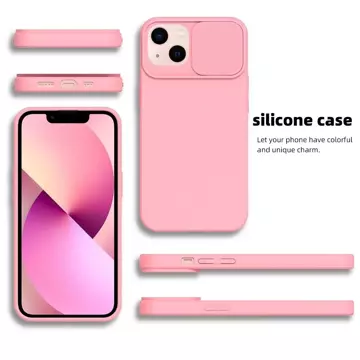 Pouzdro SLIDE pro Apple iPhone 15, světle růžové