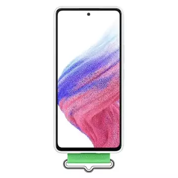 Pouzdro Samsung EF-GA536TW pro Samsung Galaxy A53 5G A536 bílý/bílý silikonový krycí pásek