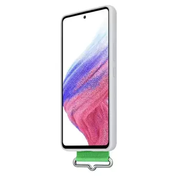 Pouzdro Samsung EF-GA536TW pro Samsung Galaxy A53 5G A536 bílý/bílý silikonový krycí pásek