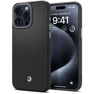 Pouzdro Spigen Enzo Made Mag Safe Case pro Apple iPhone 15 Pro Max Matte Black