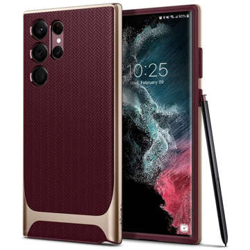 Pouzdro Spigen Neo Hybrid pro Samsung Galaxy S22 Ultra Burgundy