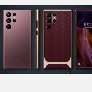 Pouzdro Spigen Neo Hybrid pro Samsung Galaxy S22 Ultra Burgundy