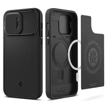 Pouzdro Spigen Optics Armor Mag MagSafe pro Apple iPhone 14 Pro Black