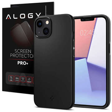 Pouzdro Spigen Thin Fit pro Apple iPhone 13 Black Glass