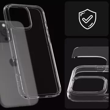 Pouzdro Spigen Ultra Hybrid Glass Case pro Apple iPhone 16 Pro Crystal Clear