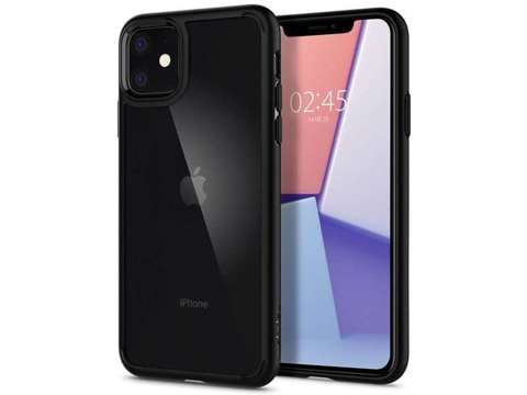 Pouzdro Spigen Ultra Hybrid pro Apple iPhone 11 Matte Black aloga glass