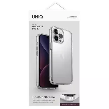 Pouzdro UNIQ LifePro Xtreme pro iPhone 15 Pro Max 6,7" průhledné/křišťálově čiré