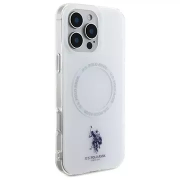 Pouzdro US Polo iPhone 16 Pro Max 6,9" White Ring MagSafe Case