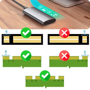 Pouzdro diskového adaptéru SSD Bay NGFF m.2 USB 3.1 USB-C Type-C 2230-2280 mm stříbrná