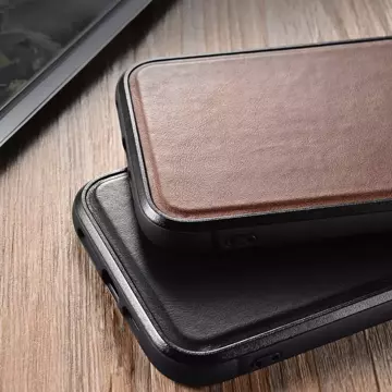 Pouzdro iCarer Leather Oil Wax potažené pravou kůží pro iPhone 13 mini černý (ALI1211-BK)