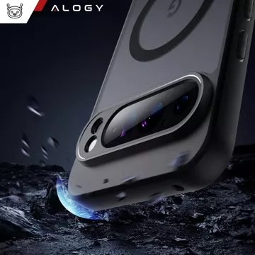 Pouzdro na iPhone 14 Pro Mag Safe Matt Case Cover matné Alogy Ring obrněné pouzdro na telefon černé