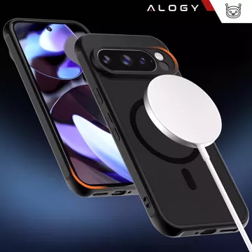 Pouzdro na iPhone 14 Pro Mag Safe Matt Case Cover matné Alogy Ring obrněné pouzdro na telefon černé