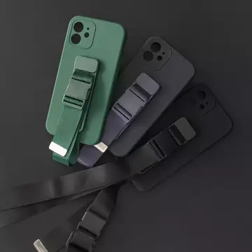 Pouzdro na lano Gelové pouzdro s řetízkem taška na šňůrku na krk iPhone 12 fialová